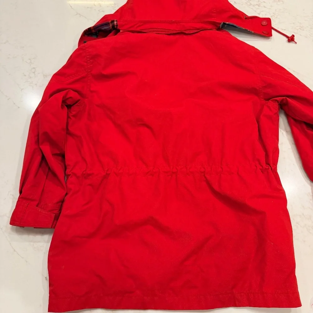 Eddie Bauer Women’s Red Utility Jacket – Medium Petite – Plaid Fleece Lined - Picture 5 of 6